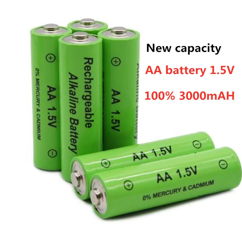 2021 Naujas AA baterija 3000 mAh Įkraunamos baterijos NI-MH 1,5 V AA baterijos Laikrodžiams, pelės, kompiuterių, žaislų, apie+nemokamas pristatymas
