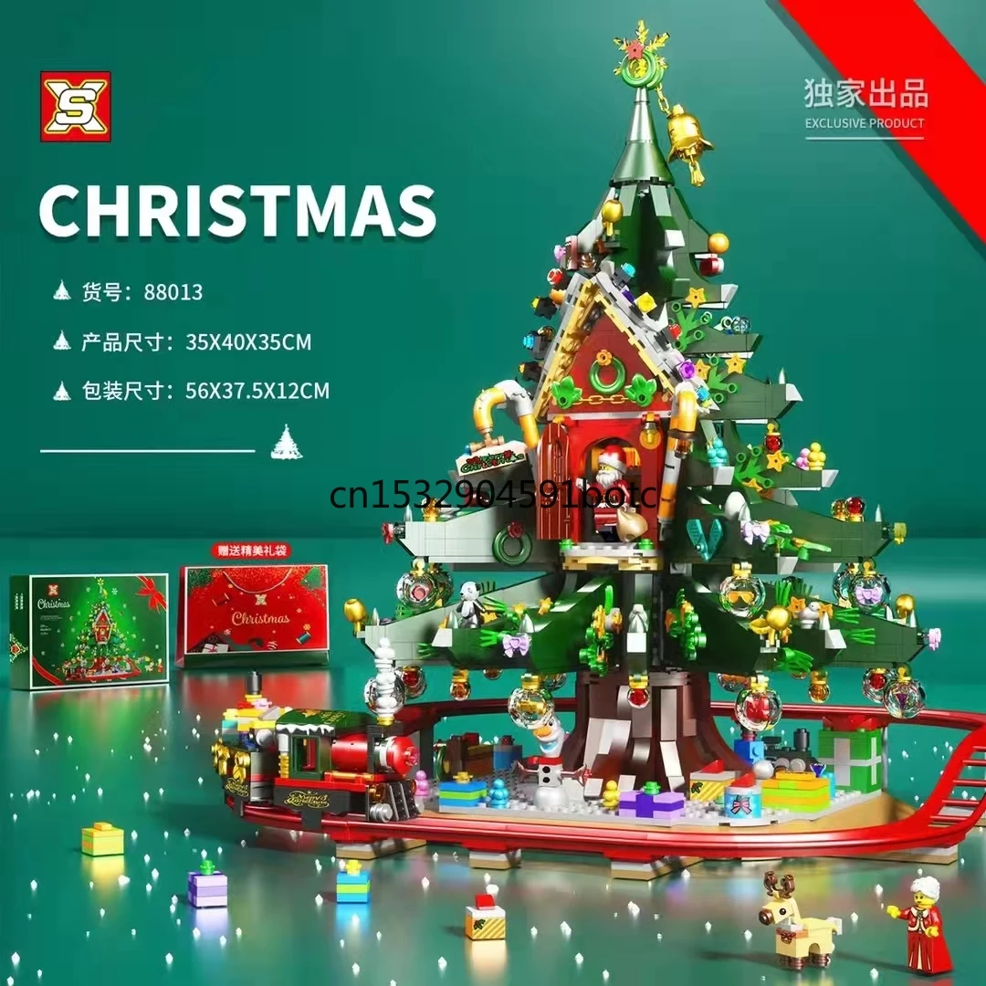 2023 Naujų Santa Claus Gingerbread House Kalėdų Eglutė Šiaurės Elnių Kamanas Blokai Švietimo Žaislai, Kalėdų Dovanos