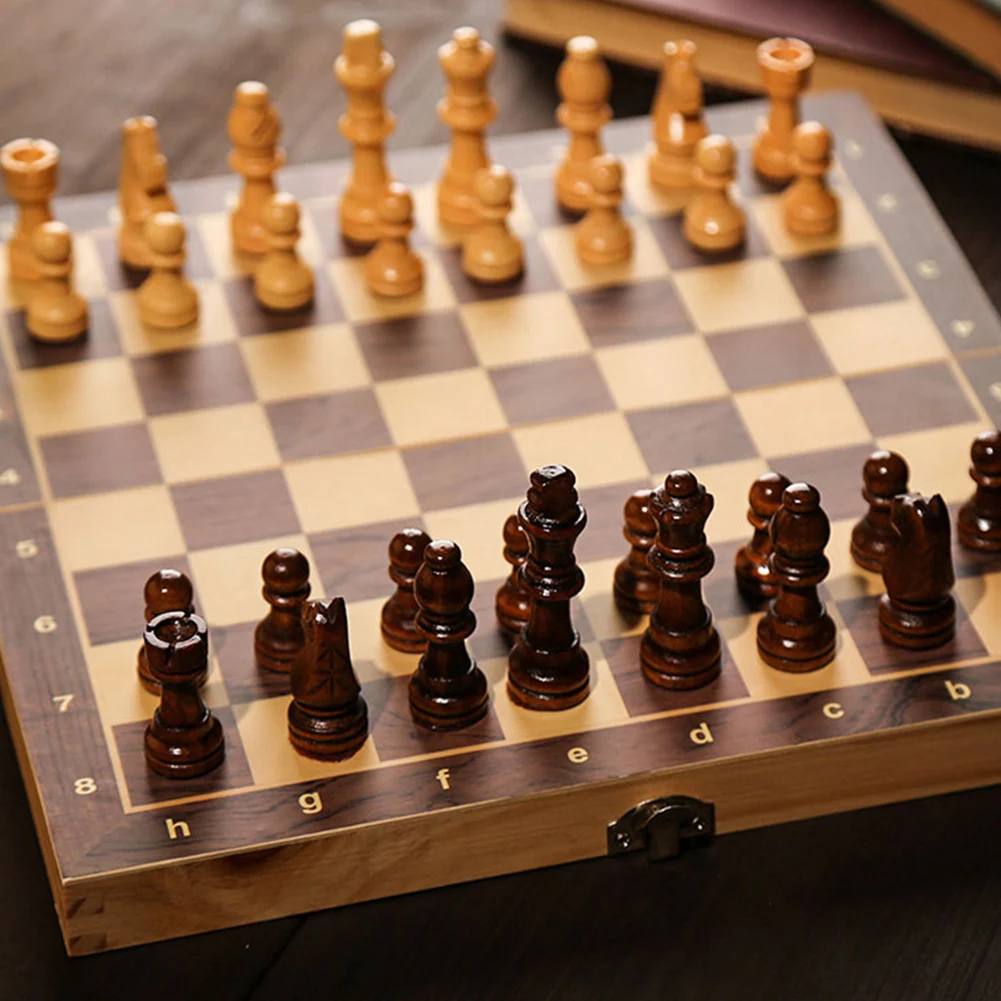 29x29cm 3 1. Šachmatų Chekers Nardai Strateginio Mąstymo Šachmatai Mediniai Nustatyti Geriausią Dovanos Medienos stalo Žaidimas Berniukų, Mergaičių