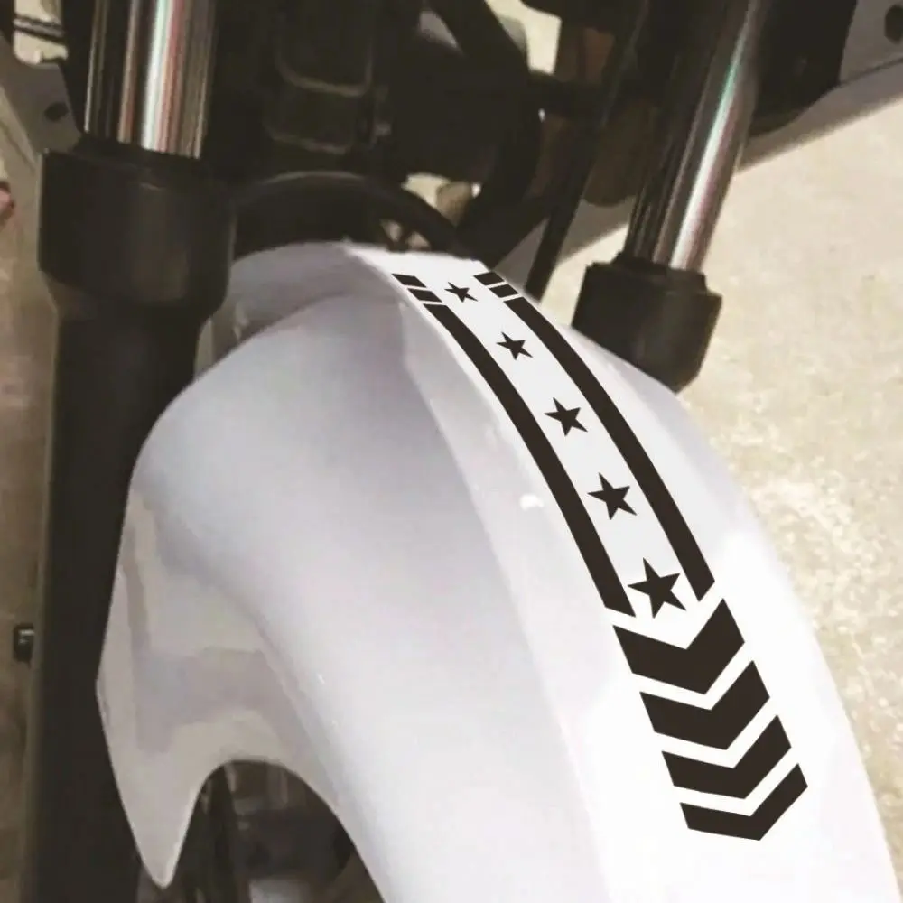 34cm PET Motociklo šviesą Atspindintys Lipdukai Star Rodyklių Juostelės Saugos Vairavimo Vandeniui Kūrybos Įspėjimo Apdaila Sparno Lipdukai