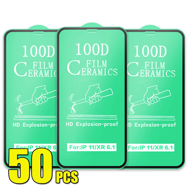50pcs 100D Keramikos Kino Screen Protector HD Sprogimo Įrodymas Apima, 