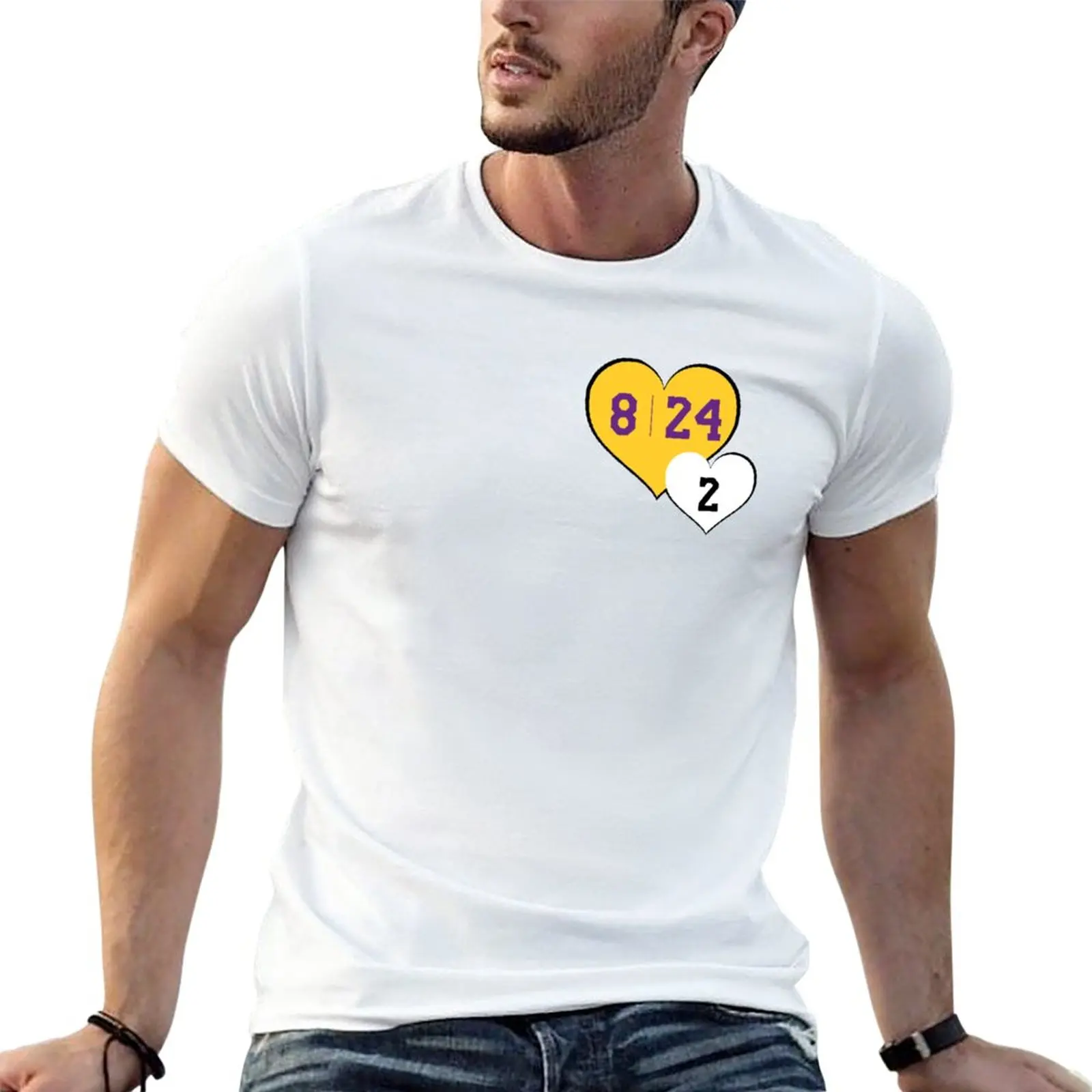 8 24 2 Kobe &Amp; Gigi Širdyse T-Shirt paprasto t-shirt didingas, negabaritinių marškinėliai t marškinėliai vyrams