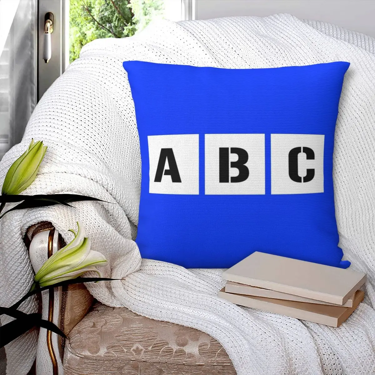 ABC Aikštėje Užvalkalas Pagalvė Padengti Poliesterio Pagalvėlė Zip Dekoratyvinis Komfortą Mesti Pagalvę Namų Miegamasis