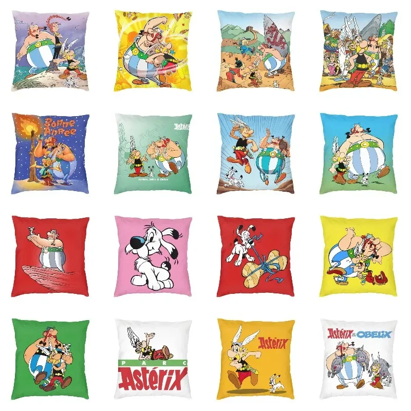 Anime Asteriksas Obelix mesti pagalvių užvalkalus namų dekoro komiksai domgatix sofa-lova, kėdės pagalvėlė padengti aikštėje užvalkalas