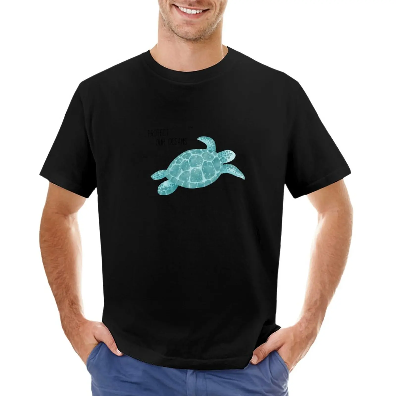 Apsaugoti Mūsų Vandenynų T-Shirt sunkiasvoris t shirts didingas marškinėliai vyrams marškinėliai