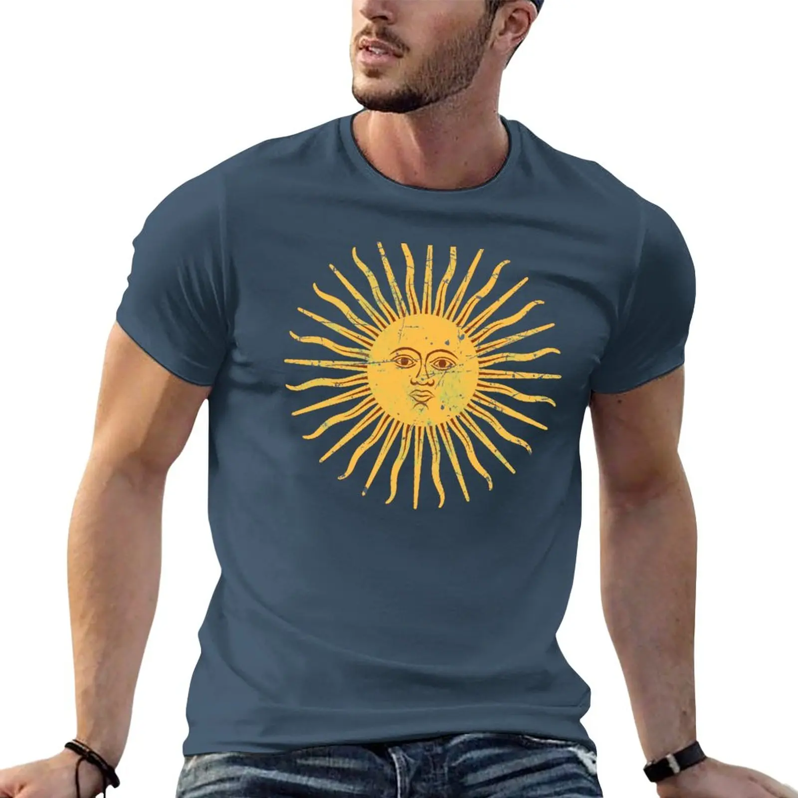 Argentinos Vėliavos Simbolis Saulė T-Shirt juokinga t shirts cute drabužiai berniukams, t marškiniai vyrams, drabužiai
