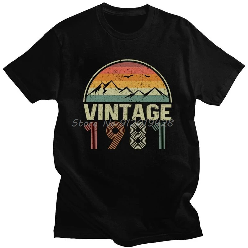 Asmenybės Classic Vintage 1981 Marškinėliai Vyrams trumpomis Rankovėmis, 100% Medvilnės marškinėliai Spausdinimo 40 Gimtadienio Dovana Idėja Tee Mados Marškinėlius