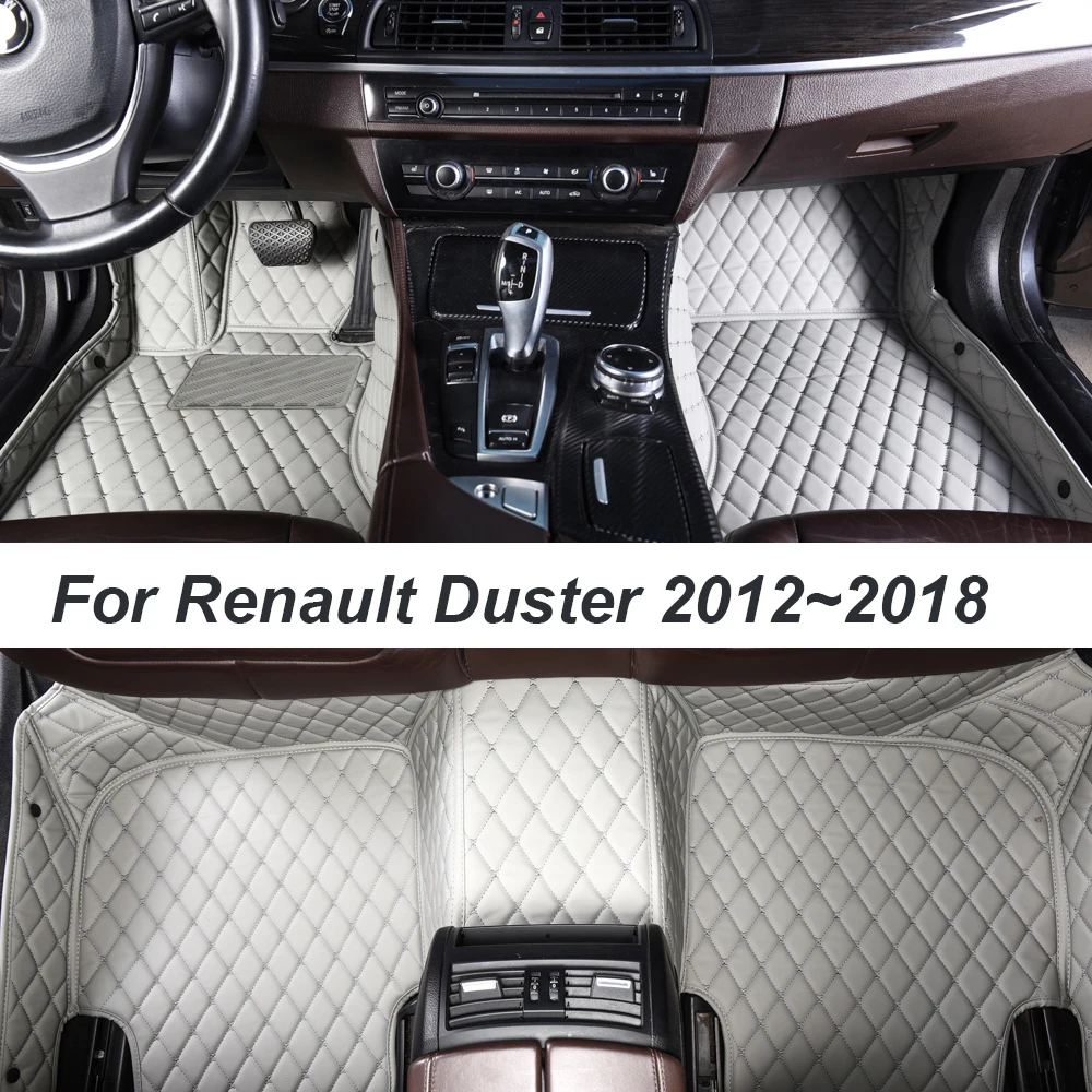Automobilio Grindų Kilimėliai Renault Duster 2012~2018 Auto DropShipping Center Auto Interjero Aksesuarų Odos Kilimai Kilimėliai Pėdų Pagalvėlės