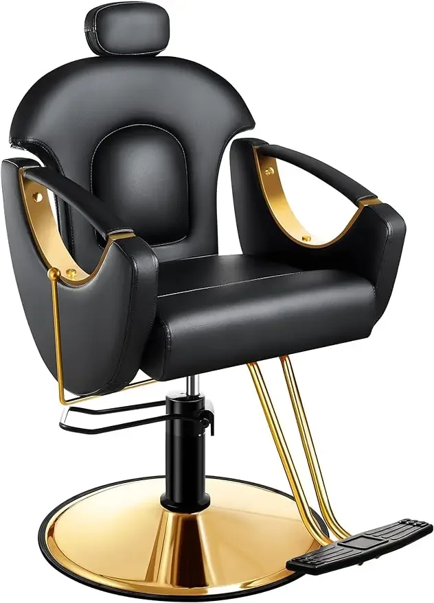 Barber Kėdės Sėdima Plaukų Salonas, Kėdė, universalūs Aukso Salonas Kėdė Plaukų Stilistas, 360 Laipsnių Rolling Swivel Styl