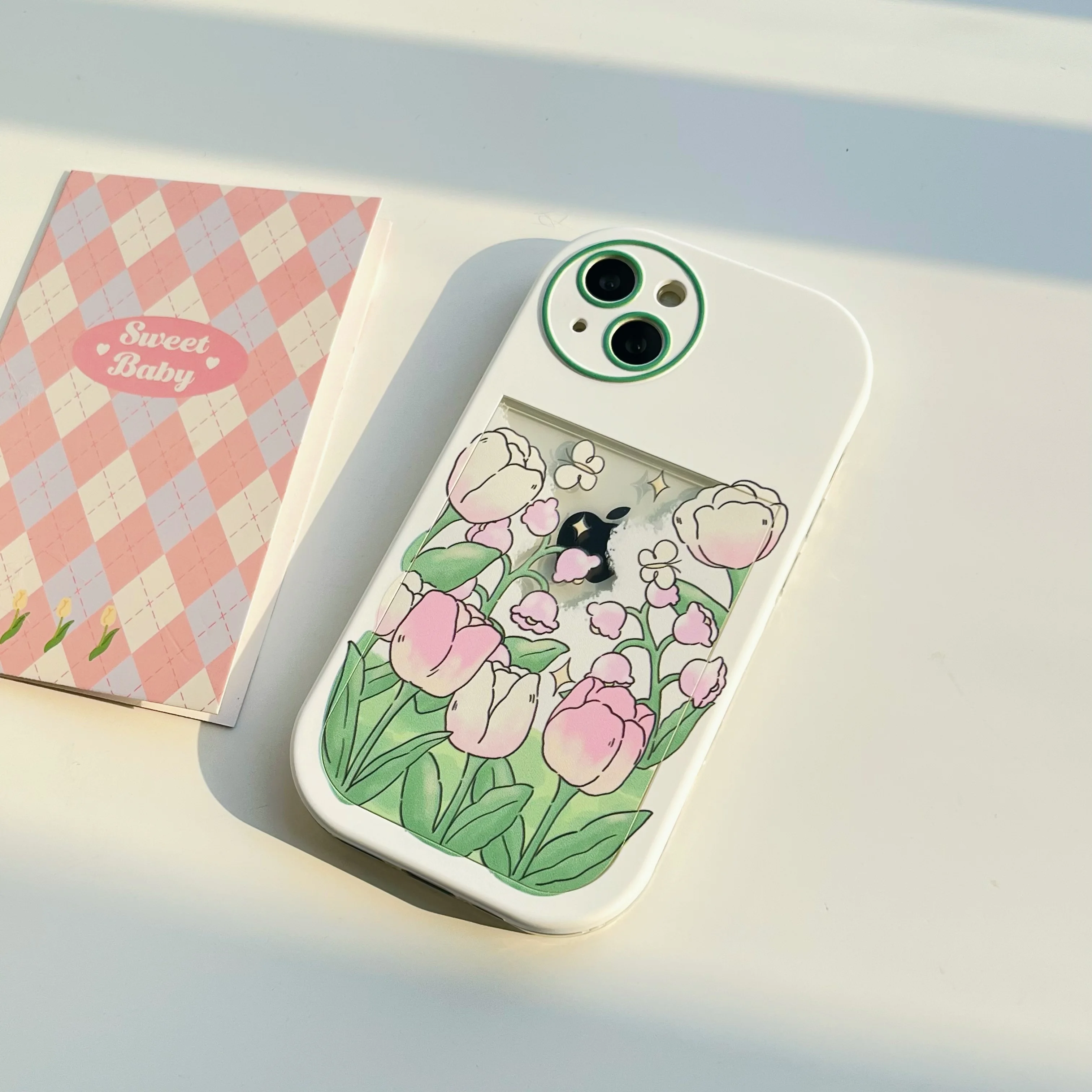 Case for iphone 11 12 13 telefono dėklas pro max 8 14 Pro X XR XS, mobiliojo prabangos Kvepalai Pink Tulip kūrybos paprastu būdu