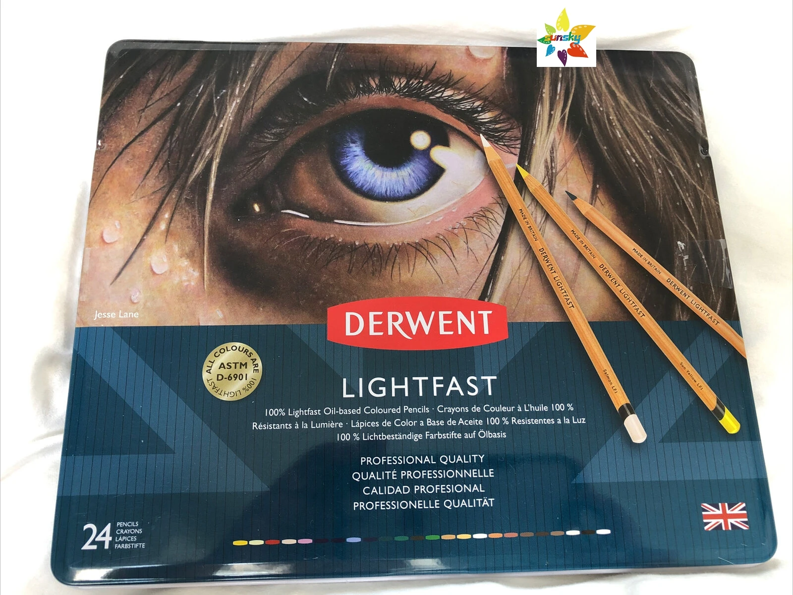 Derwent Lightfast Spalvoti Pieštukai Menininkas Piešimo, Tapybos Profesionalus 24 spalvos,4mm aliejaus pagrindu core,idealiai tinka detalūs brėžiniai