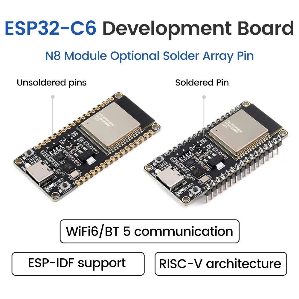 ESP32-C6-WROOM-1-N8 modulis core valdybos Bluetooth/WiFi6 RISC-V plėtros taryba