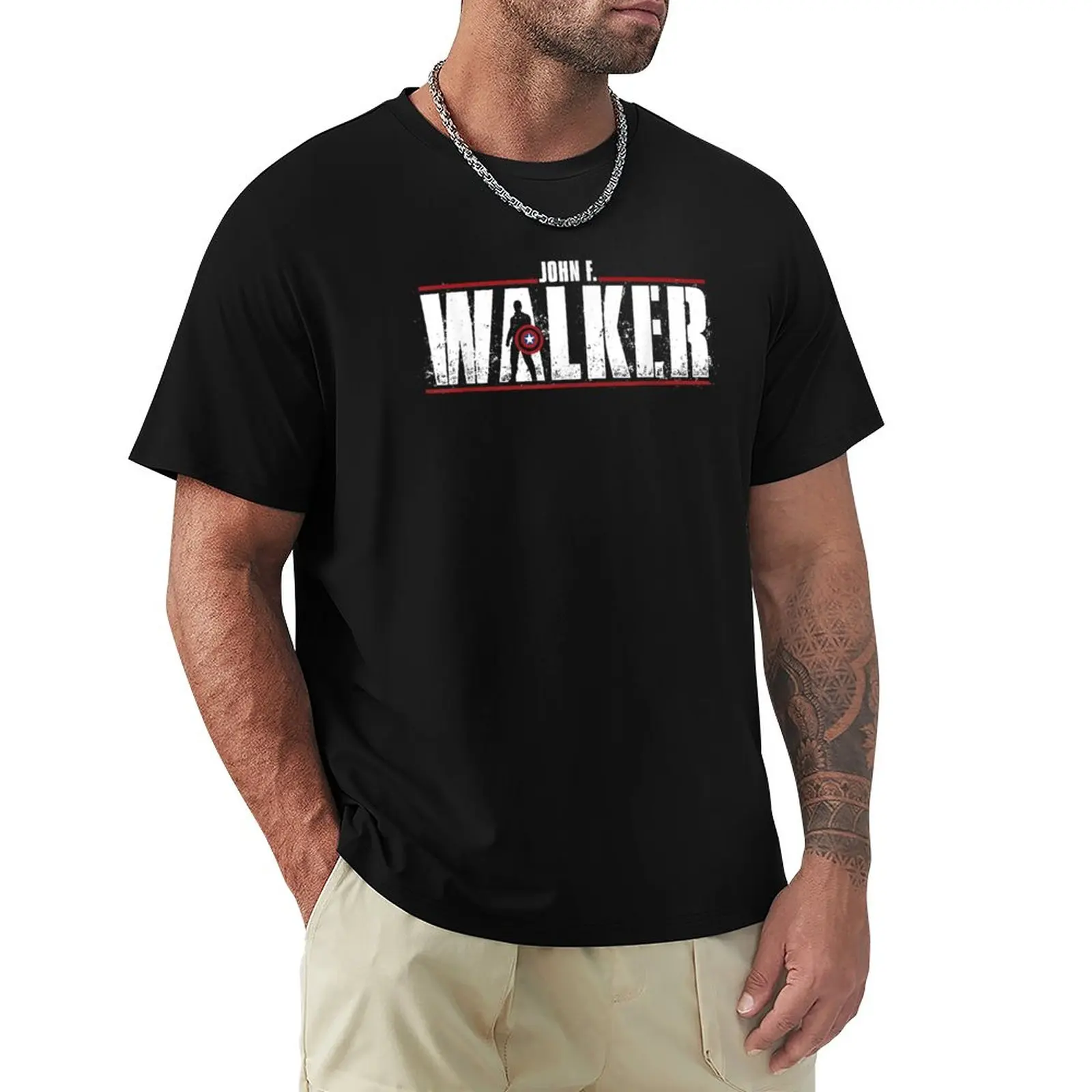 Falcon ir John F. Walker Herojus Marškinėliai T-Shirt muitinės paprasto negabaritinių prakaito marškiniai vyrai