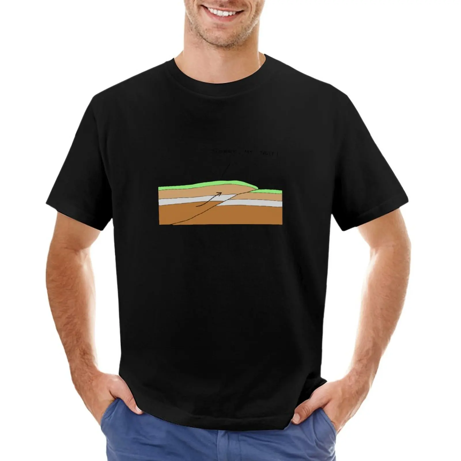 Geologijos Pokštas - Atsiprašau, Mano Kaltė T-Shirt Estetinės drabužių, negabaritinių t marškinėliai vyrams