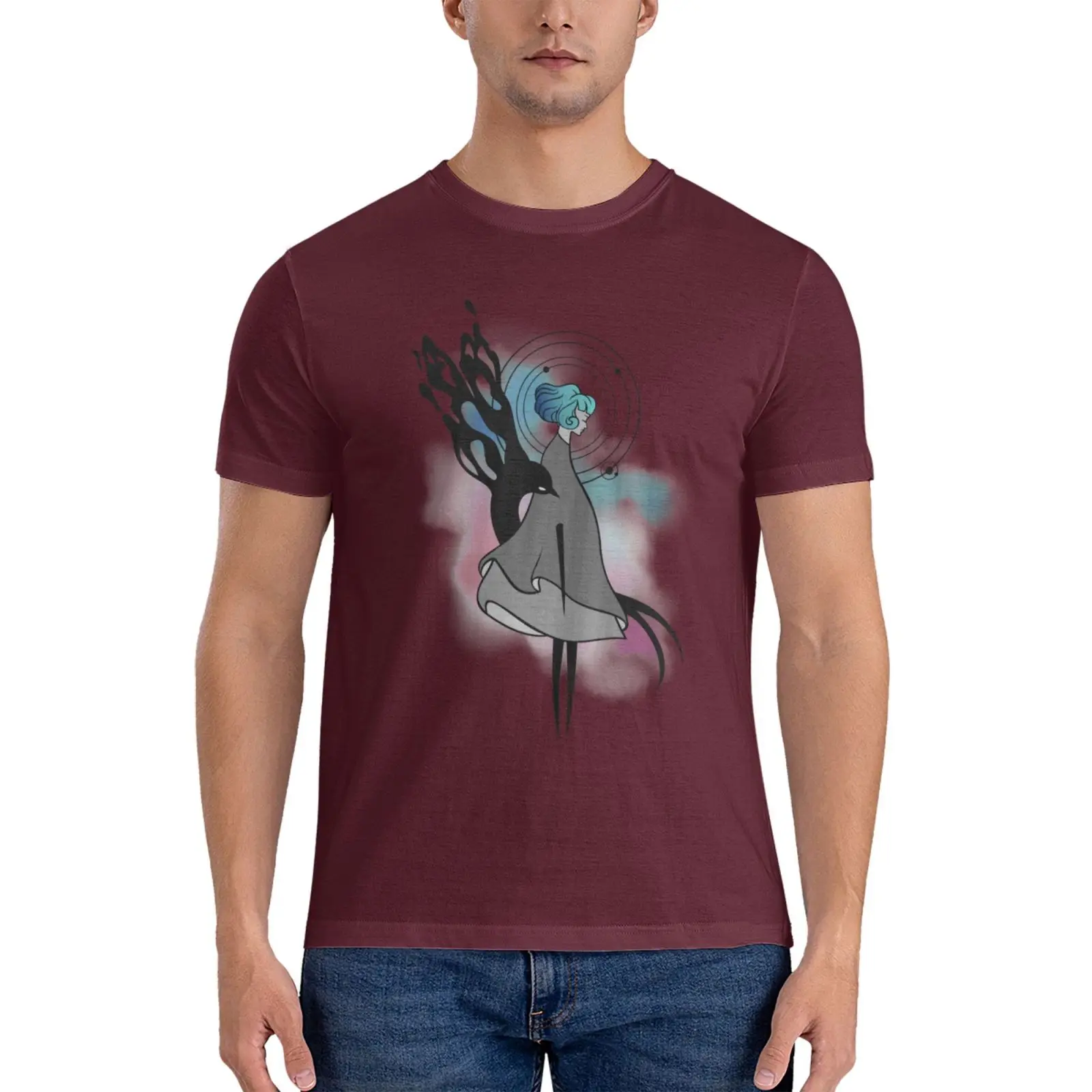 Gris - Emersive Gražus Akvarelės Meno kūrinius Klasikiniai Marškinėliai vyrams treniruotės shirt mens grafinis t-shirts hip-hop berniukų t shirts