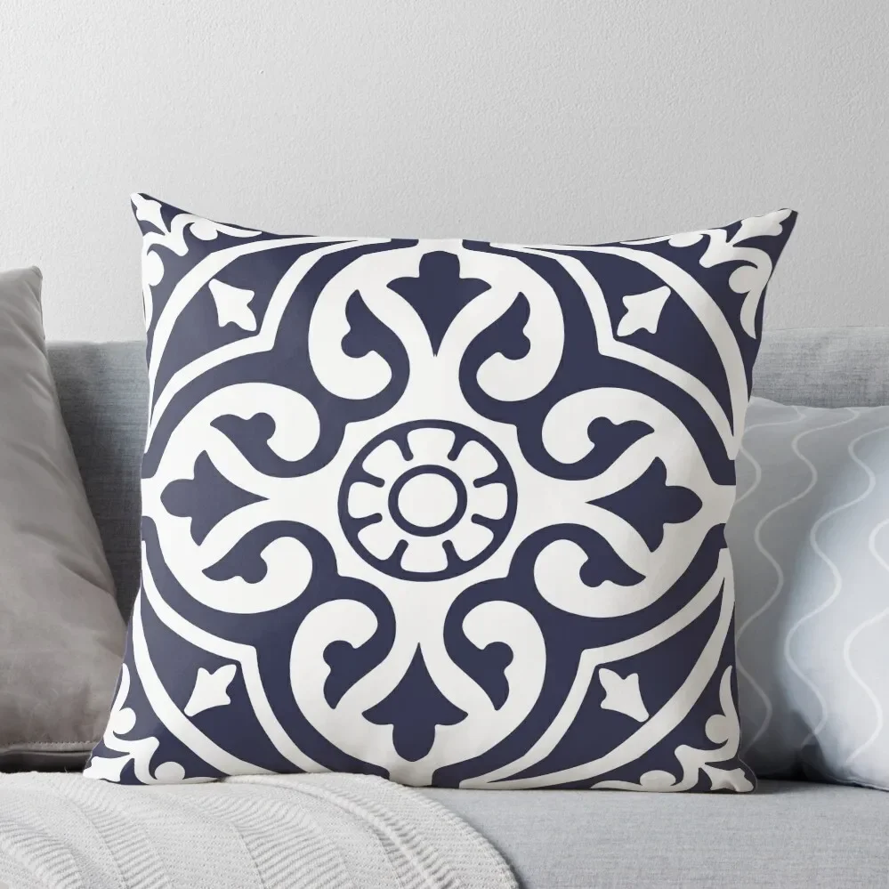 Hamptons Mėlynos ir Baltos Maroko Talavera Plytelių Mesti Pagalvės, Pagalvių užvalkalai dekoratyvinės pagalvės už kambarį