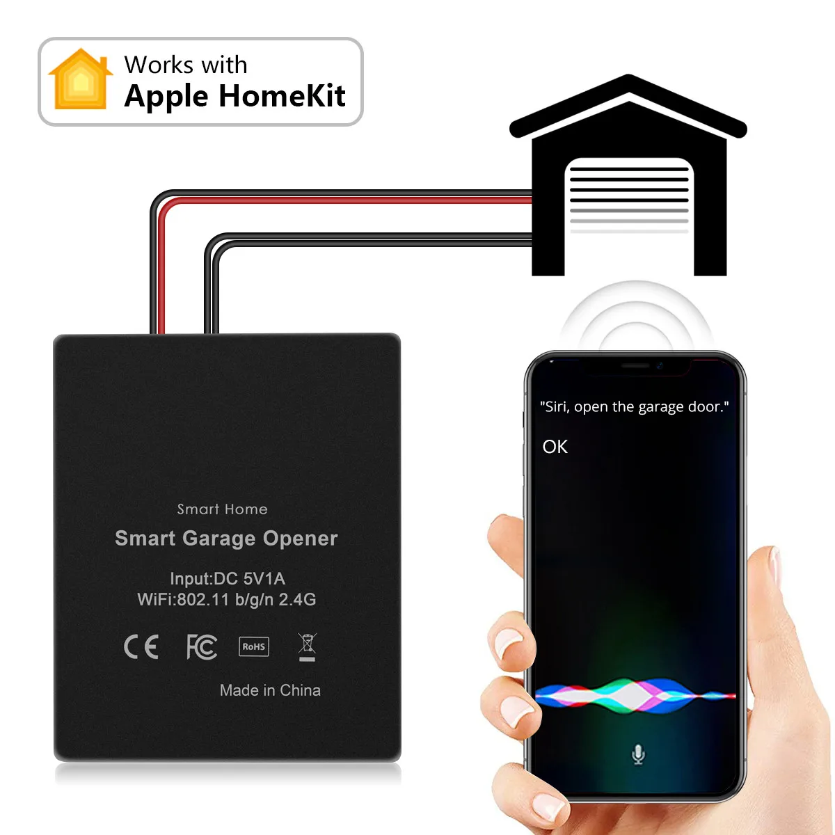 Homekit Smart Garažo Durų Atidarytuvas Wifi Smart Switch 