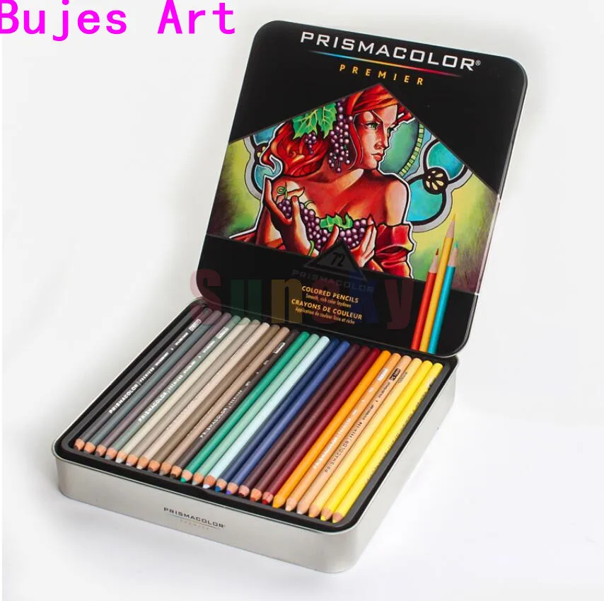 JAV Prismacolor Premier 72 spalva art piešimo pieštuku ritė pieštuku 4.0 MM soft core Sanford Prismacolor pieštukas secret garden pieštukas