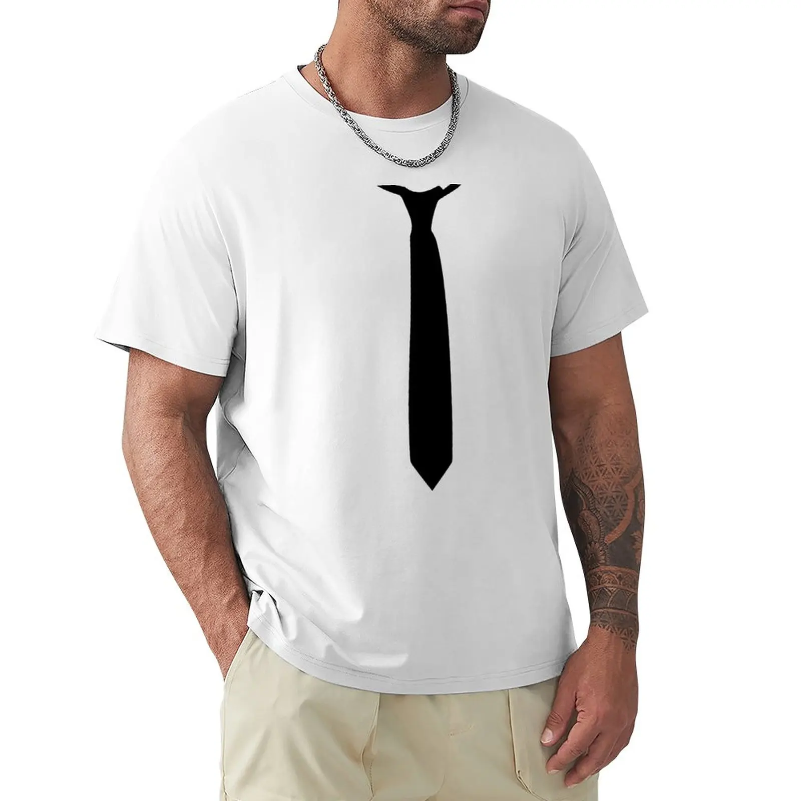 Juodas Kaklaraištis Necktie Oficialaus Biuro Prom Priėmimų Dovana T-Shirt hipis drabužius, muitinės vasaros viršūnes vyriški t-shirt