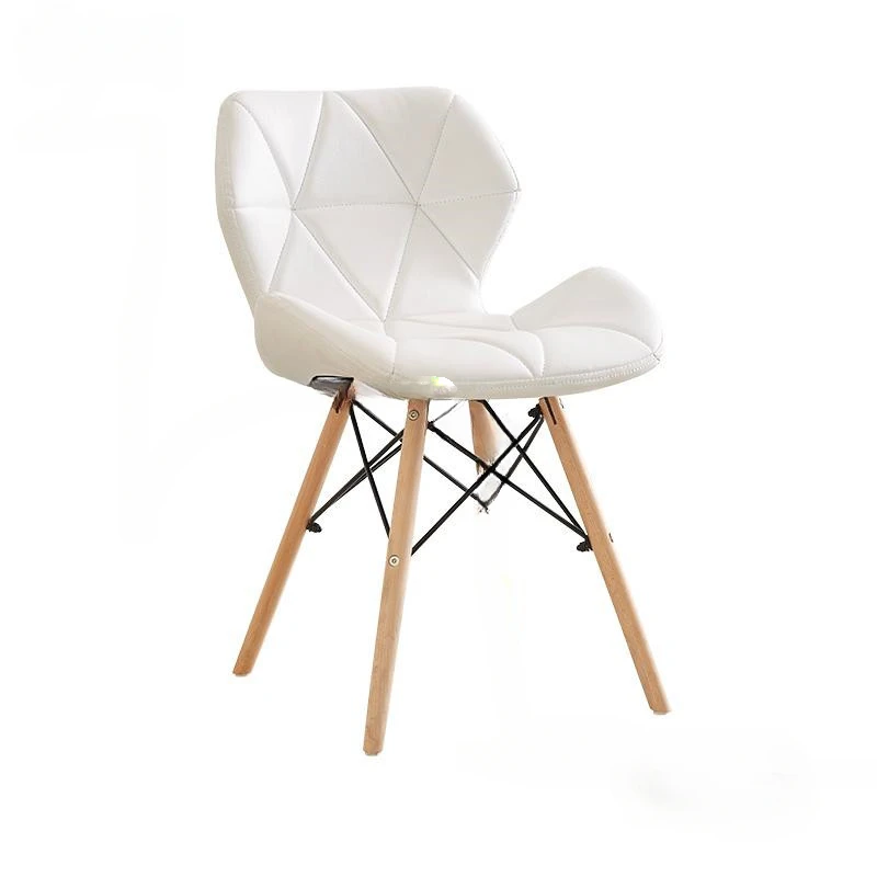 Klasikinis, Modernus Minimalistinio Baltos Kėdės Kūrybos Biuro Baldai, Namų Kompiuterio Kėdė Studijų Atlošas Suaugusiųjų Šiaurės Valgomojo Kėdės