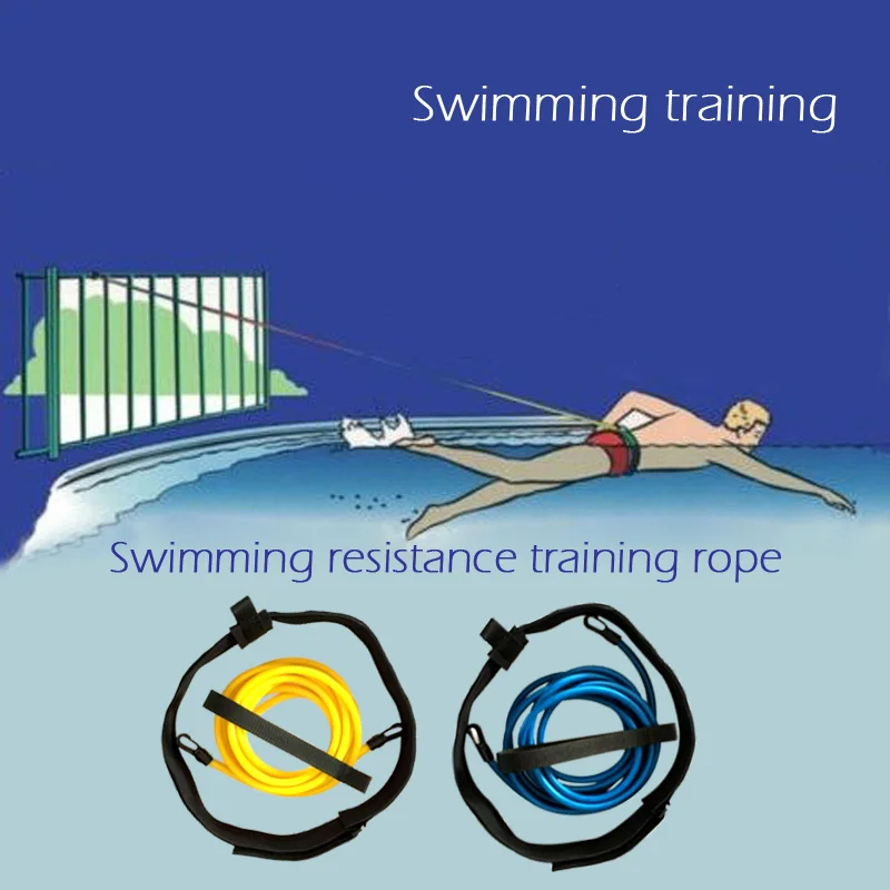 Latex tube Ištempti Virvę Kostiumas plaukimo atsparumas virvę specialios stiprumo mokymas su strap-on plaukimo treneris