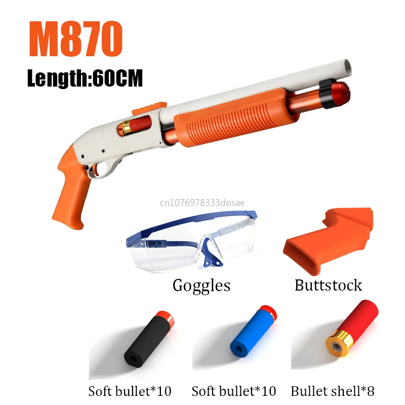 M870 Shell Metimu Minkšta Kulka Pistoletas Žaislas Pneumatinis Šautuvas Dažasvydis CS Taktinis Žaidimas Pistoletas Ginklas, Šaudymo Airsoft Pistoletas