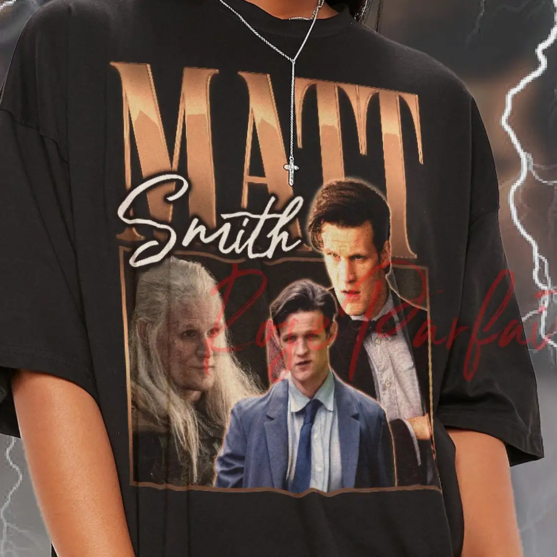 MATT SMITH Retro T-shirt - Matt Smith Tee Matt Smith ilgomis Rankovėmis Marškinėliai Matt Smith Gerbėjai Tee Matt Smith Vaikai Tee