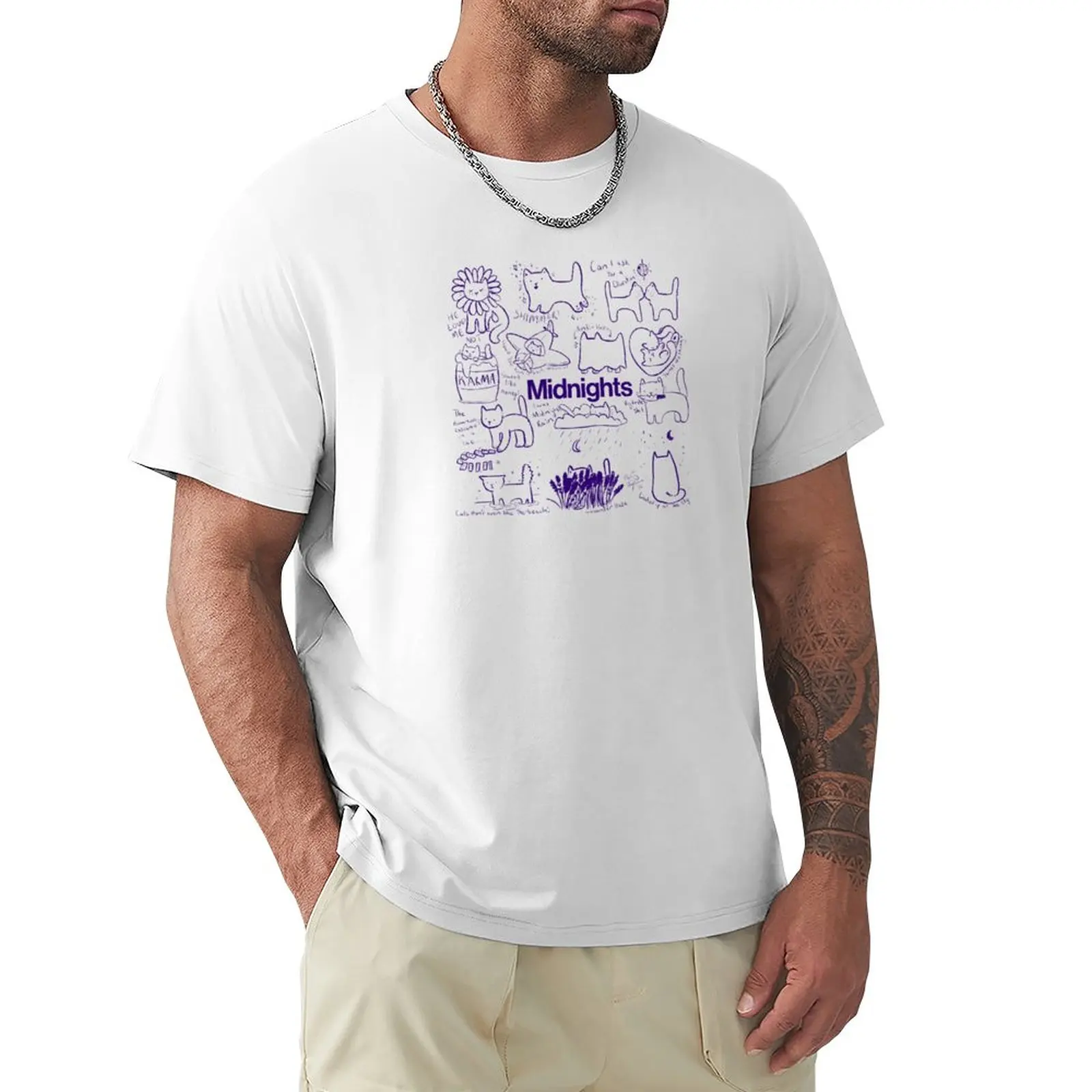 Midnights katės (lyric versija) T-Shirt anime drabužius berniukas sporto gerbėjai vyrai grafinis t-shirts didelis ir aukštas,