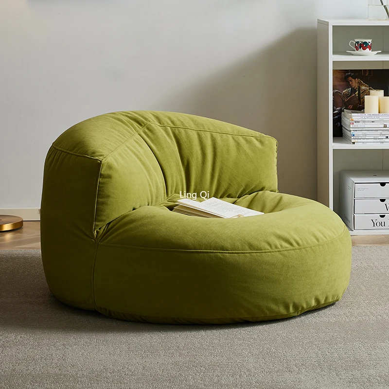 Miegamieji Žaliųjų Pupelių Maišas Sofos Komfortu Nemokamas Pristatymas Lounge Minimalistinio Grindų Sofos Skaityti Aukštos Kokybės Muebles Namų Puošybai