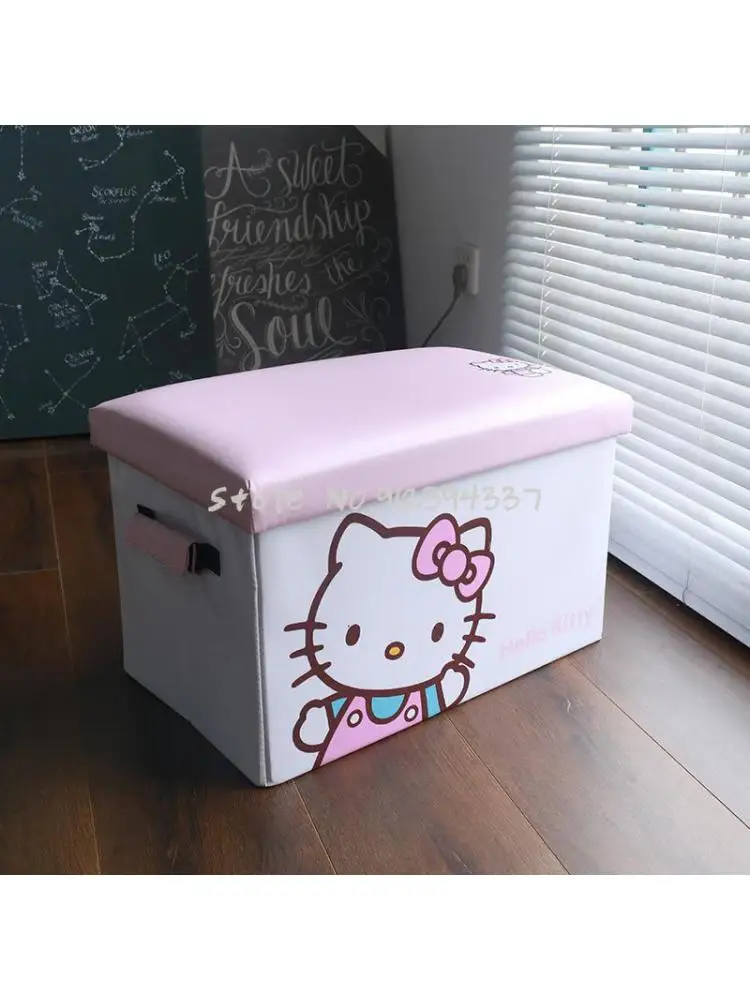 Namų ūkio prekių saugojimo dėžutė animacinių filmų odos laikymo dėžutė su didele apkrova suaugusysis gali sėdėti ir pakeisti batų išmatose