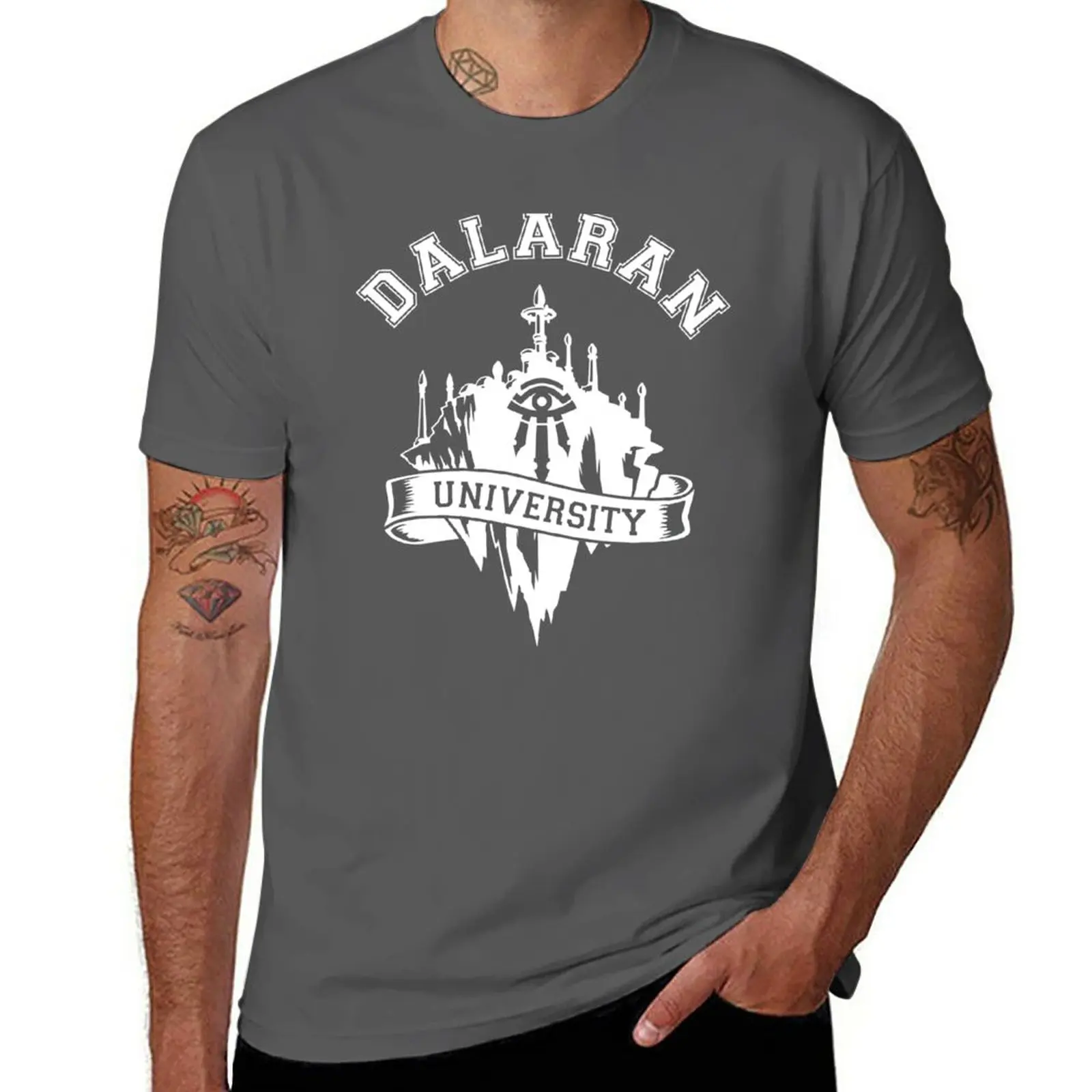 Naujas Dalaran Universiteto T-Shirt Estetinį aprangos black marškinėliai t shirt mens