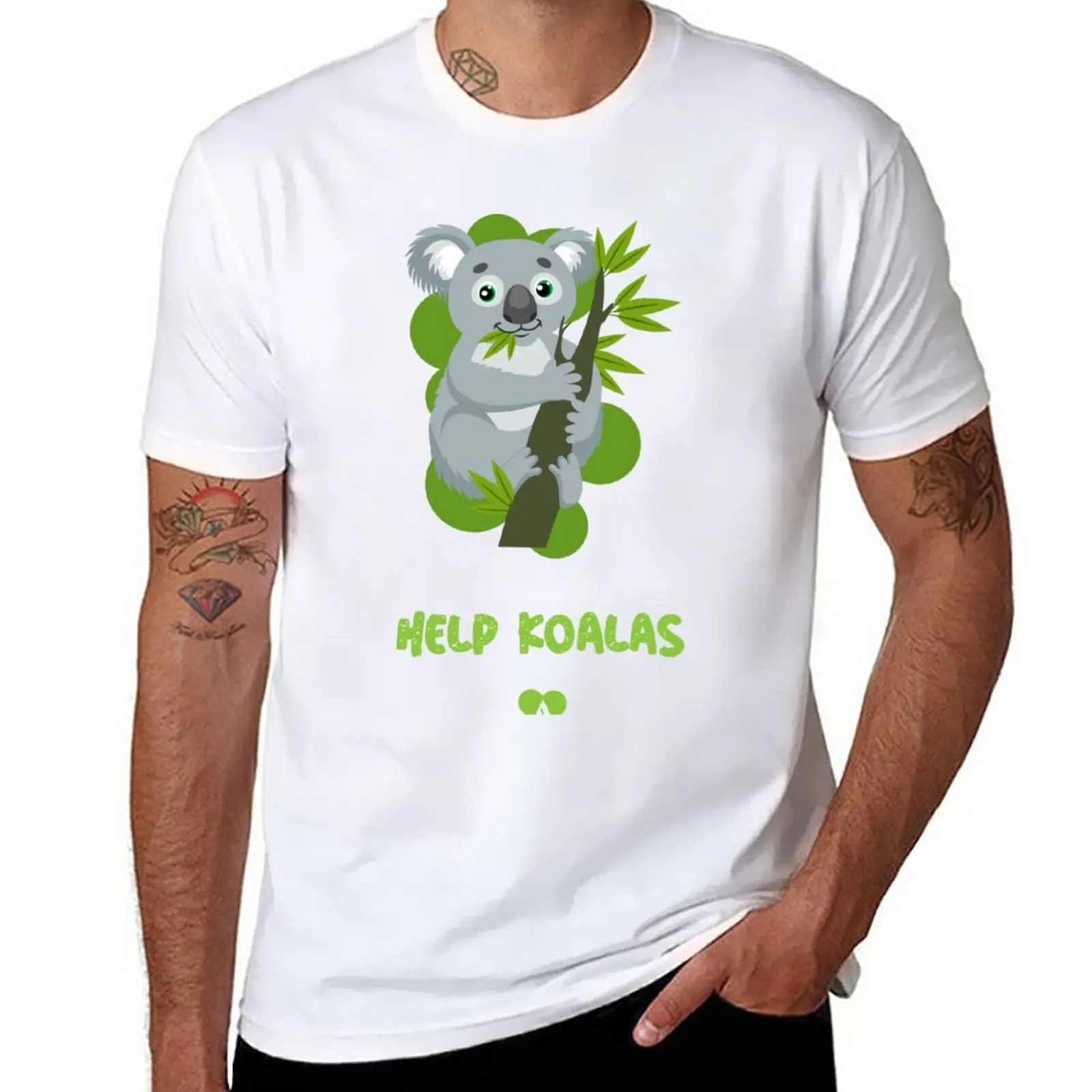 Naujas Padėti Koalas T-Shirt prakaito marškinėliai vasaros viršūnes black marškinėliai naujos redakcijos t shirt mens white t marškinėliai