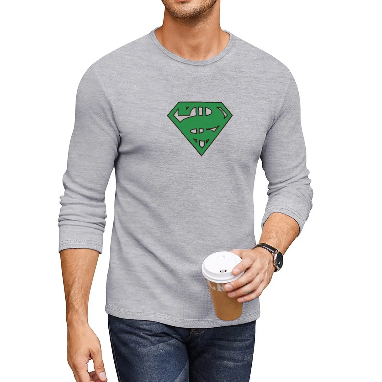 Naujas super senatas originalios žalios Ilgai, T-Marškinėliai, juokingi marškinėliai korėjos mados juokinga t marškinėliai vyrams