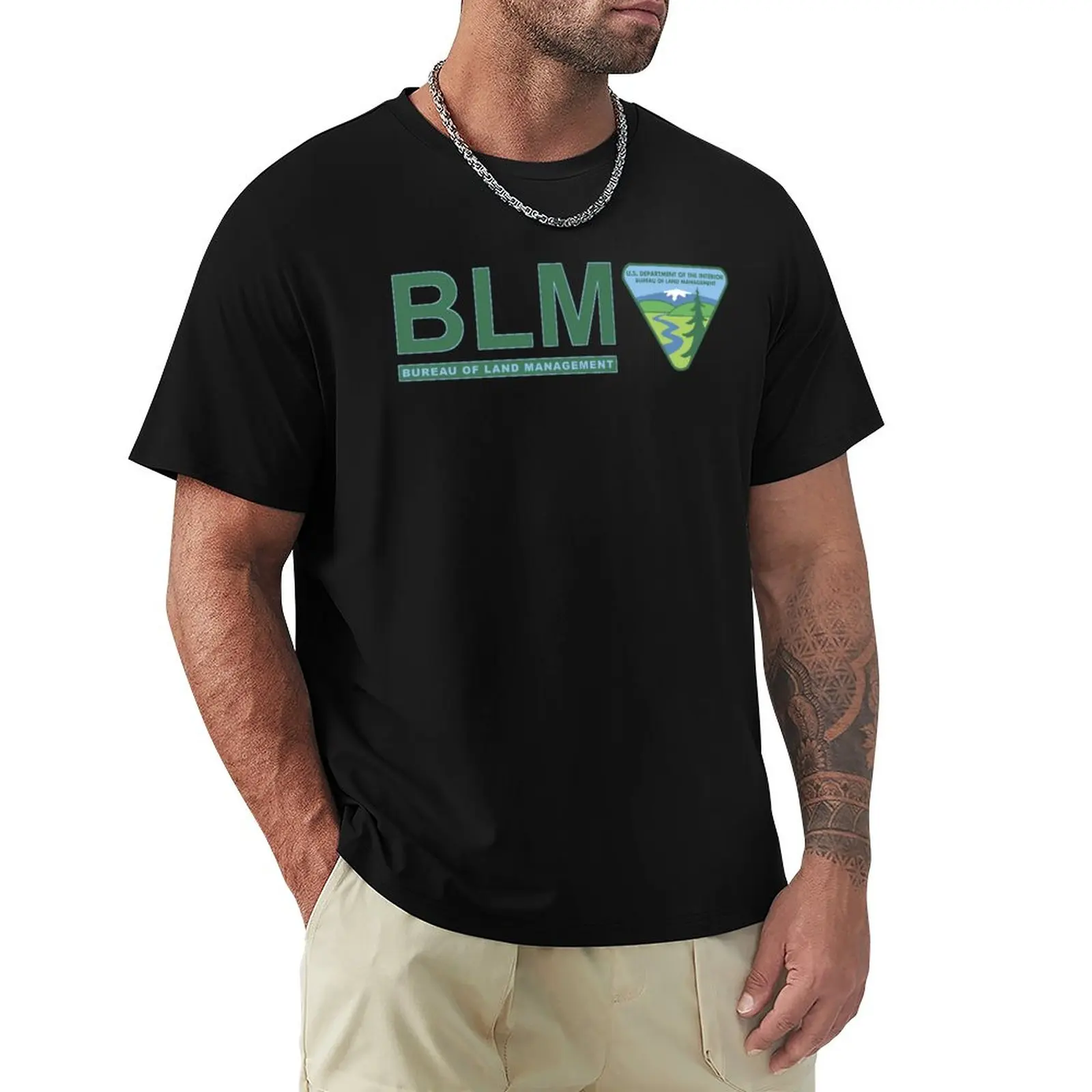 Originalus BLM -- Biuro žemėtvarkos (Spalva) T-Shirt kawaii drabužius berniukas vyriški marškinėliai