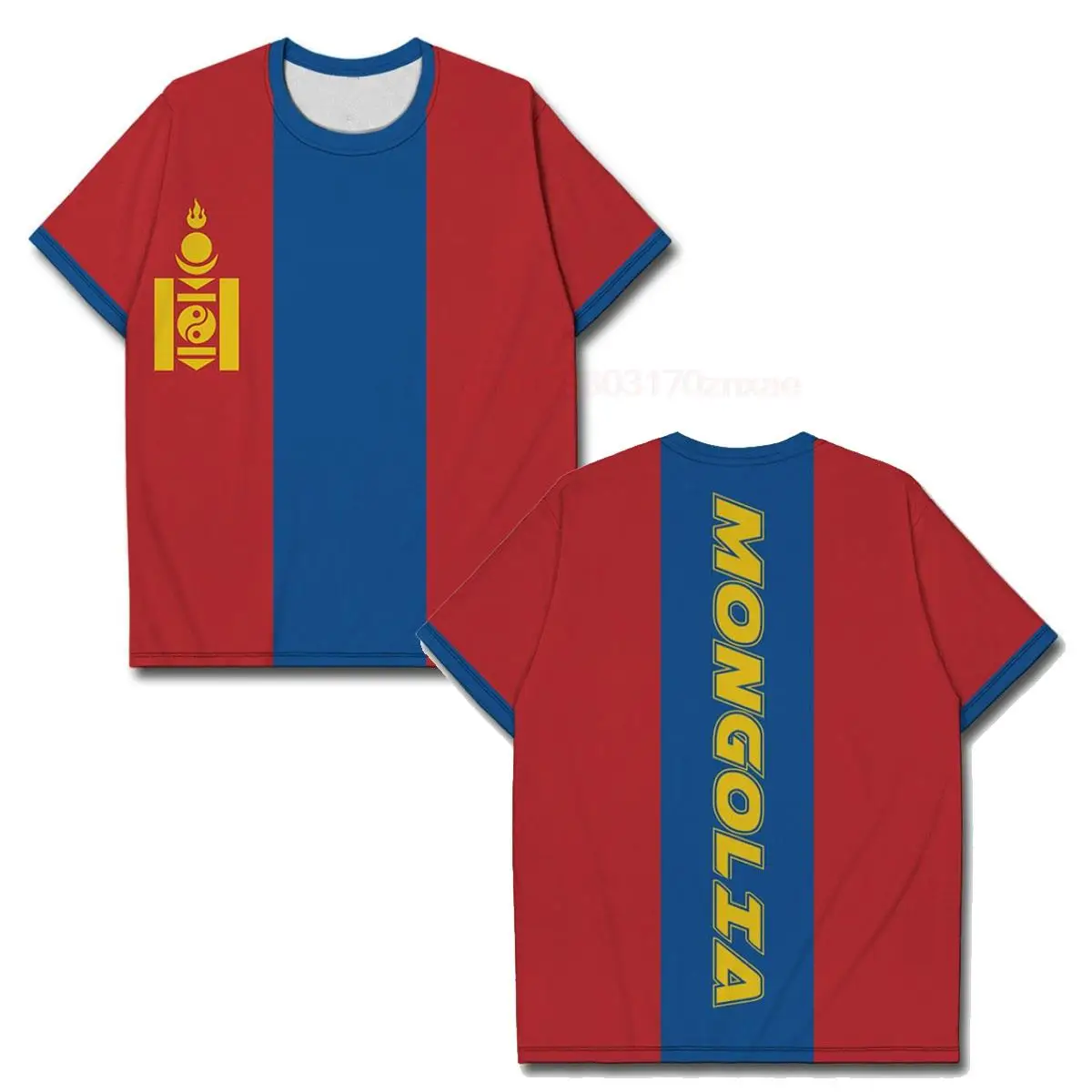 Pasirinktinis Pavadinimas Numeris Mongolijos Vėliava Marškinėliai 3D Atspausdintas Vasaros T-Shirt Vyrai Moterys Unisex Futbolo treniruotes Futbolo Gerbėjų Dovana XS-6XL