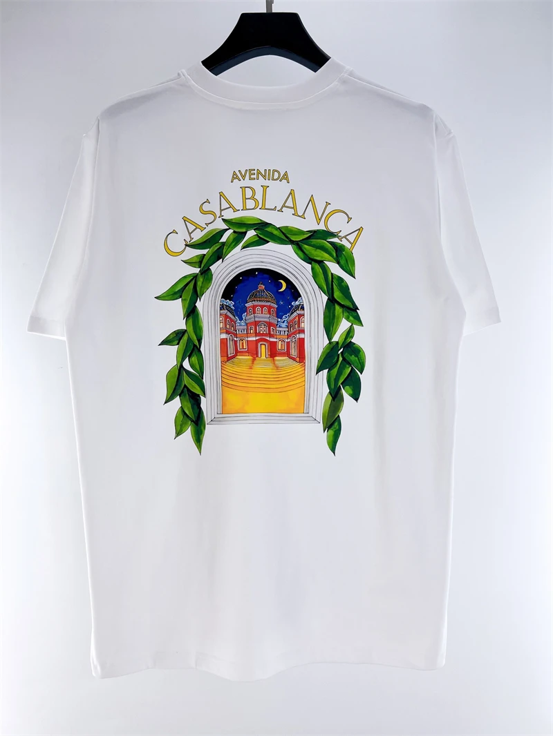 Pilies Kasablanka T-shirt Vyrai Moterys Storio Atsitiktinis Viršų Tees Vasaros Balti Marškinėliai