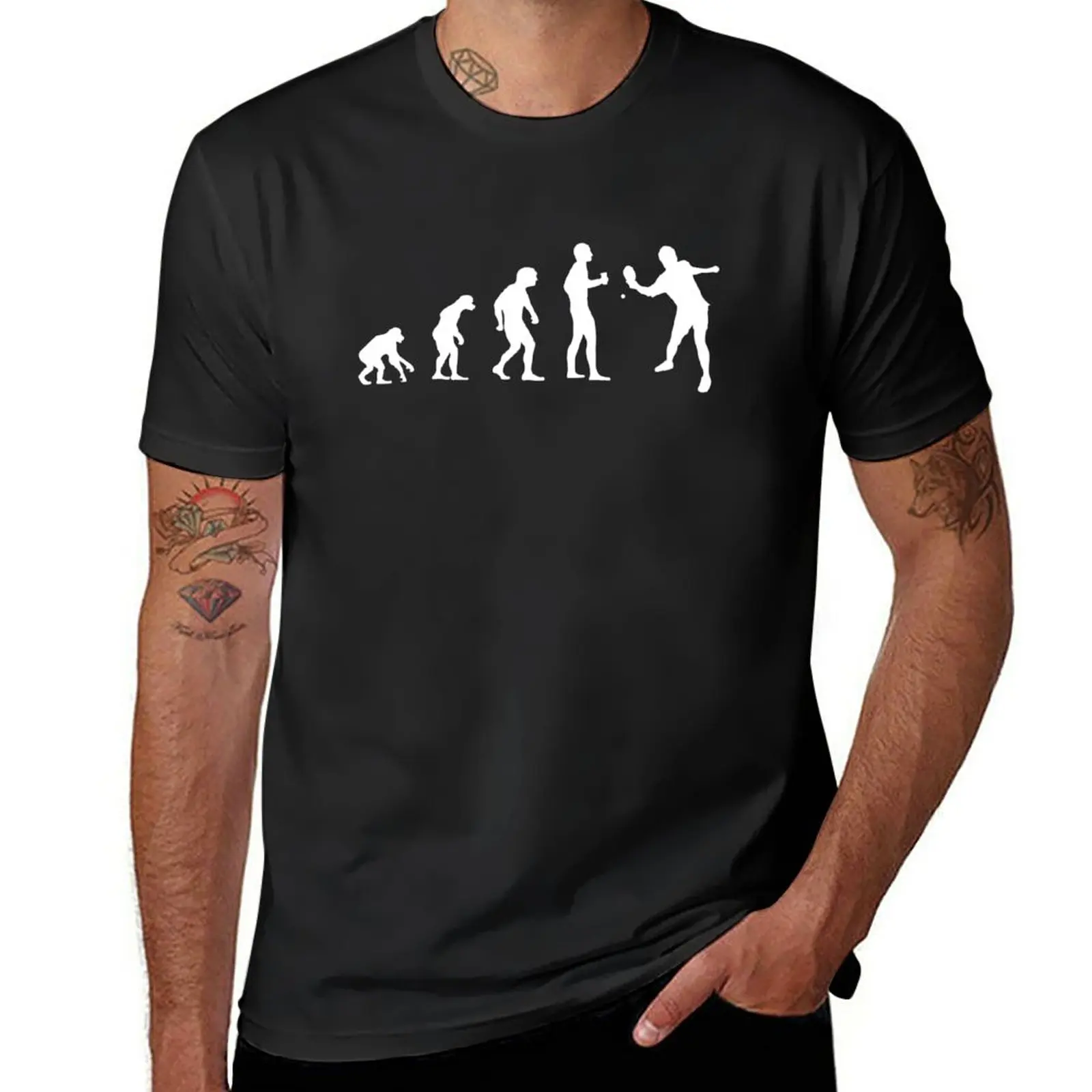 Ping Pong Evoliucija Vyrams, Moterims, Juokingi Stalo Teniso Marškinėliai 2 T-Marškinėliai berniukams, baltos spalvos sportinius marškinėlius, vyrai, aukšta t marškinėliai