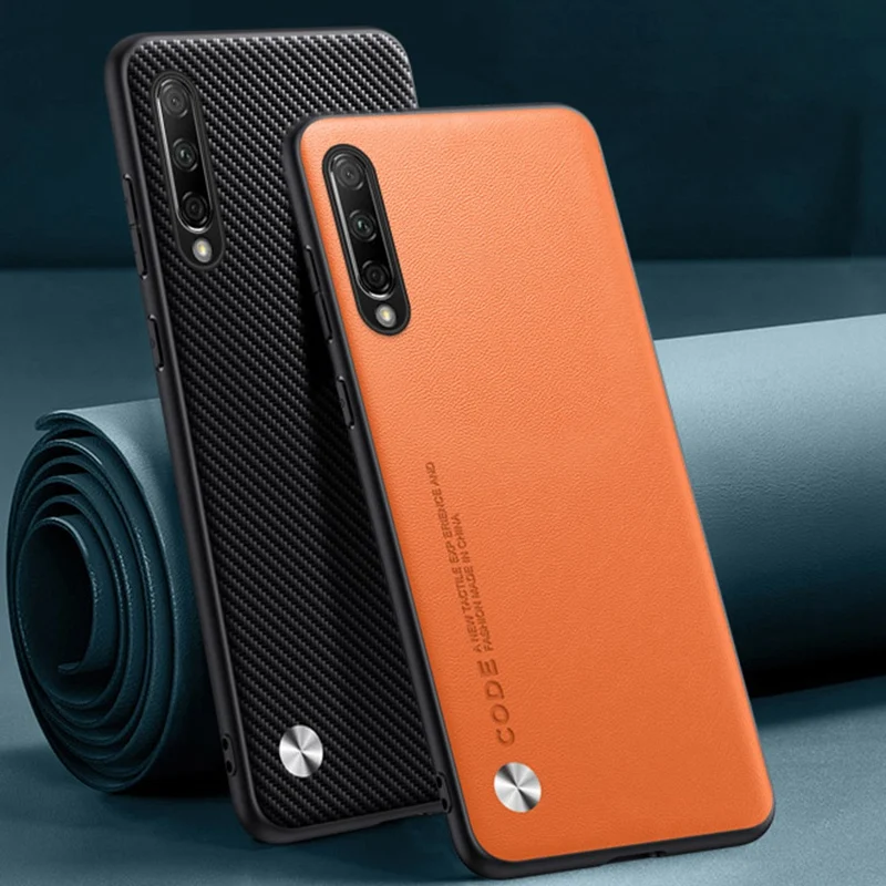 Prabanga PU Odos Atveju Huawei P Smart Pro Y9S 2019 galinis Dangtelis Matinis Silikonas, Apsauga, Telefono dėklas, Skirtas 