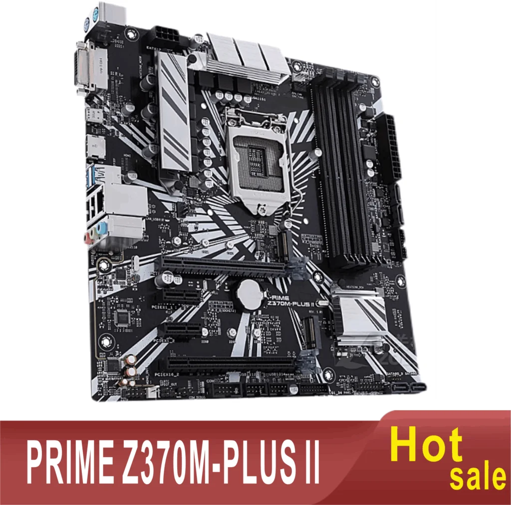 PREMJERO Z370M-PLUS II Plokštė 64GB LGA 1151 DDR4 Micro ATX Z370 Mainboard 100% Testuotas, Pilnai Darbo