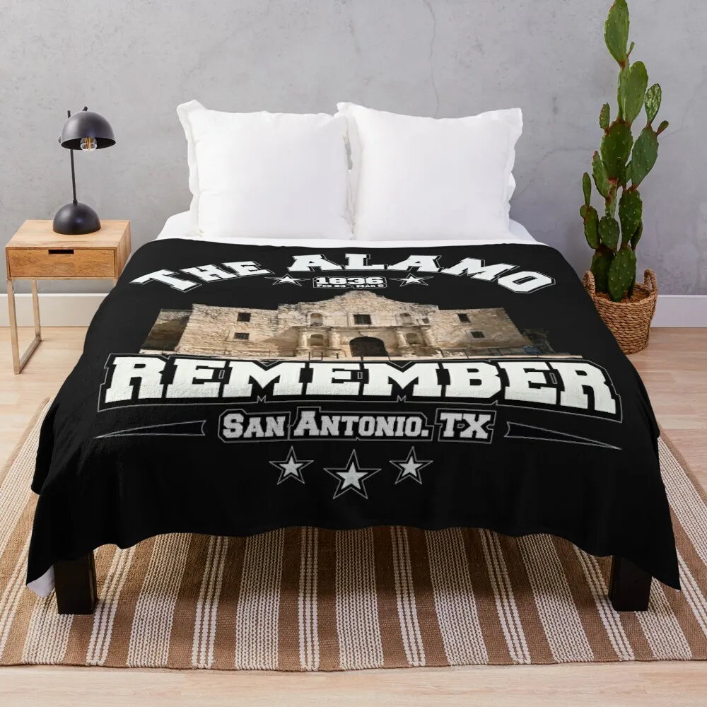 Prisiminti Alamo San Antonio Texas Mesti Antklodę sofa-lova Furry Antklodė
