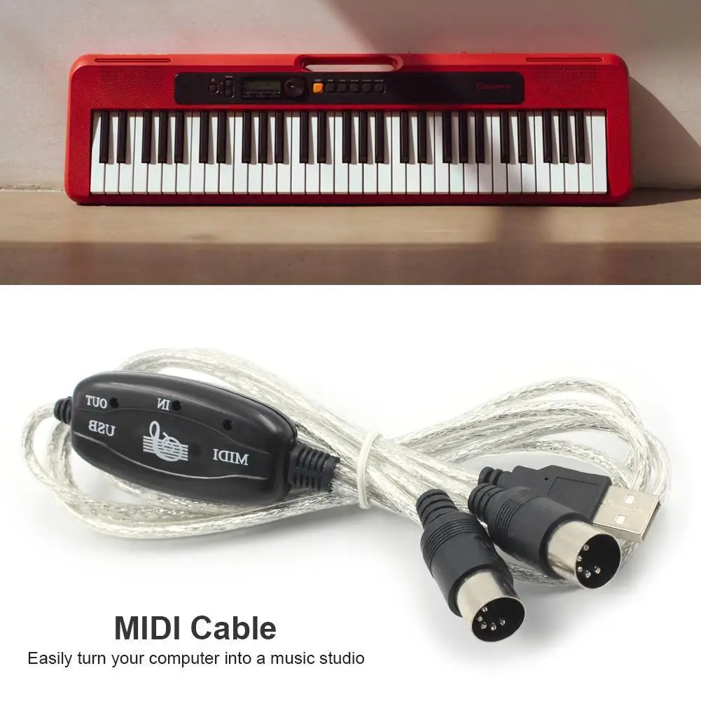 Profesinės MIDI Kabelis, USB-IŠ KOMPIUTERIO į 
