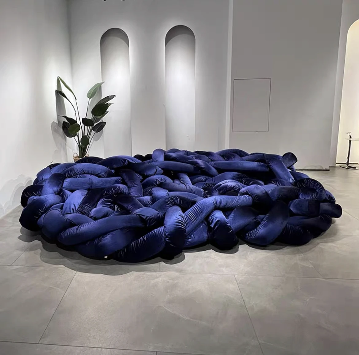 Python audiniu meno sofa individualumą kūrybos šviesa ritė mezgimo prabangių dizainerių tingus melas sofa