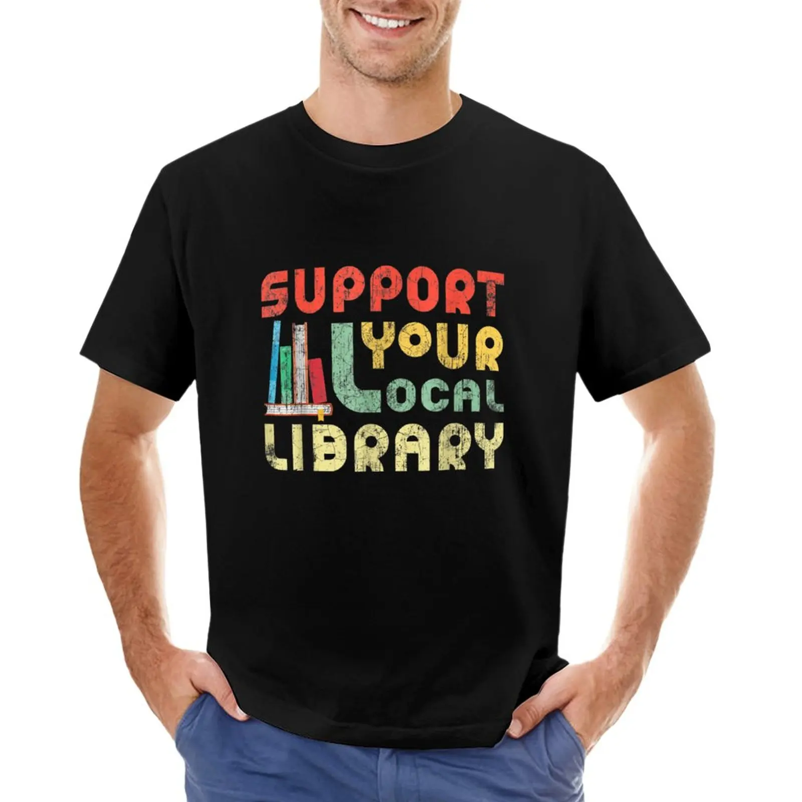Remti Jūsų Vietos Biblioteka, Bibliotekos Meilužis Book Reader T-Shirt greitai-džiovinimo t-shirt anime drabužius juokinga t marškinėliai vyrams