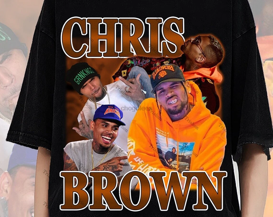 Retro Chris Brown Plauti T-ShirtSinger Pagerbti Grafinis Unisex T-ShirtR&B Palaidinukė Chris Brown Retro 90 Fanams Hoodie Dovana H