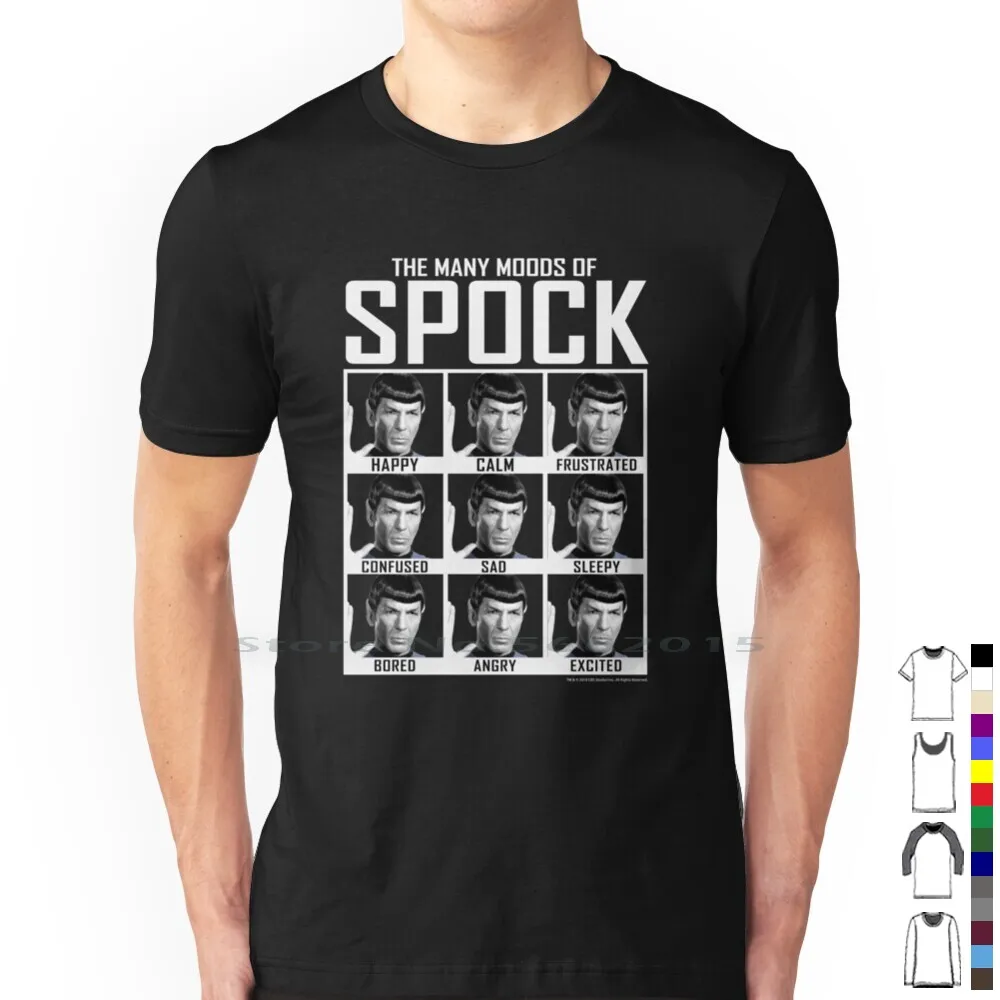 Star Originalo Serijos Daugelis Nuotaikas Spock Portretas Tinklo Marškinėliai 100% Medvilnė Star Originalo Serijos Spock Penktoji Saulė Fifthsunlicense