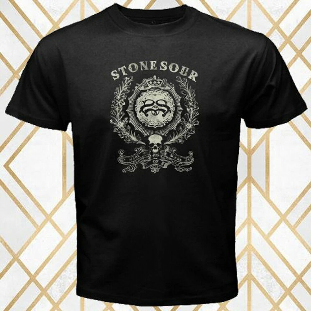 Stone Sour Amerikos Roko grupės Logotipas Mens Black T-Shirt Dydis S - 3XL