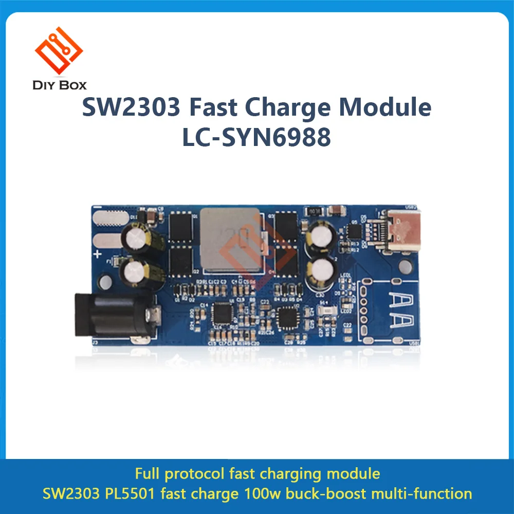 SW2303 Visas Protokolas Greito Įkrovimo Modulis PL5501 Greito Įkrovimo 100W Buck-boost Multi-funkcija PD QC Greito Įkrovimo Modulis
