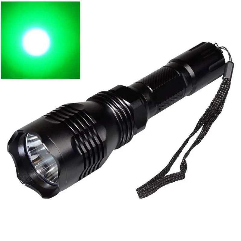 Taktinis Žalia LED Žibintuvėlis Toch XR-E Q5 350lm Žalia Šviesa Medžioklės Žibintuvėlis LED Lempos 18650 Žibintuvėlis Žalia žibinto šviesa