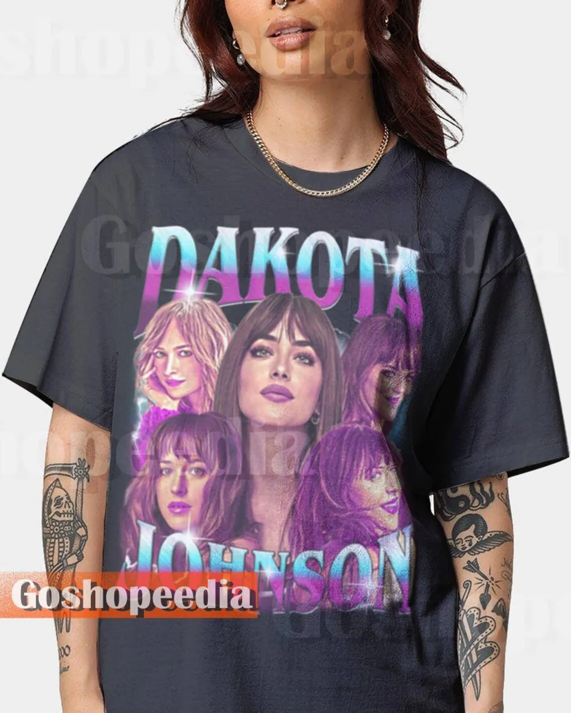 Tik Dakota Johnson Shirt, Derliaus Dakota Johnson Marškinėlius 90s Grapic Tee Unisex Dakota Johnson Marškinėlius Bootleg Palaidinukė GOR54