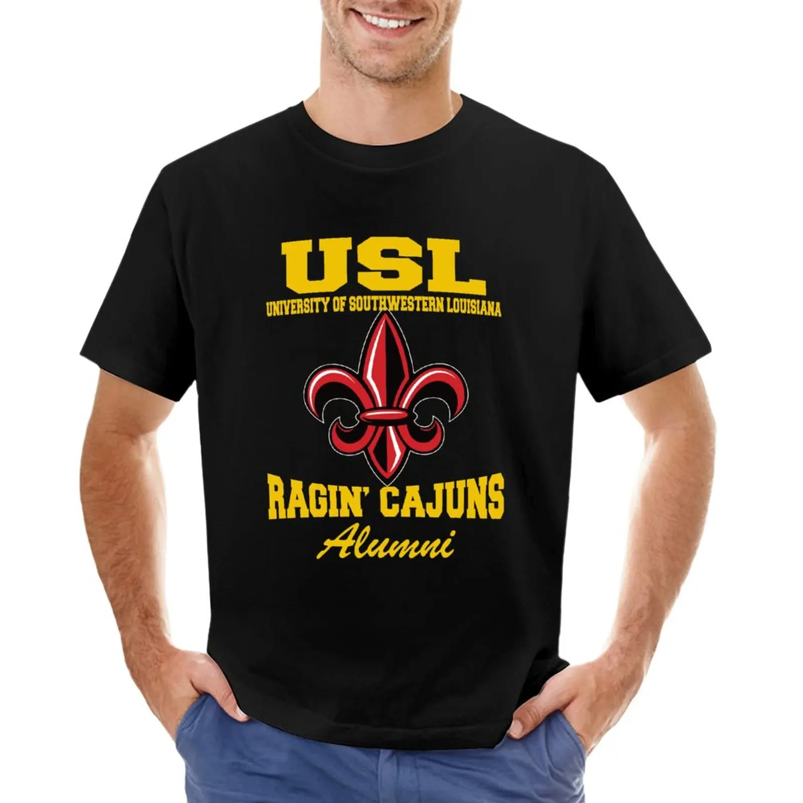 Usl Universiteto Pietvakarių Luizianos Ragin Cajuns Alumnit marškinėliai pluoštas, marškinėliai, plėstuvas, marškinėliai maketas, Vyrui dovana T-Shirt